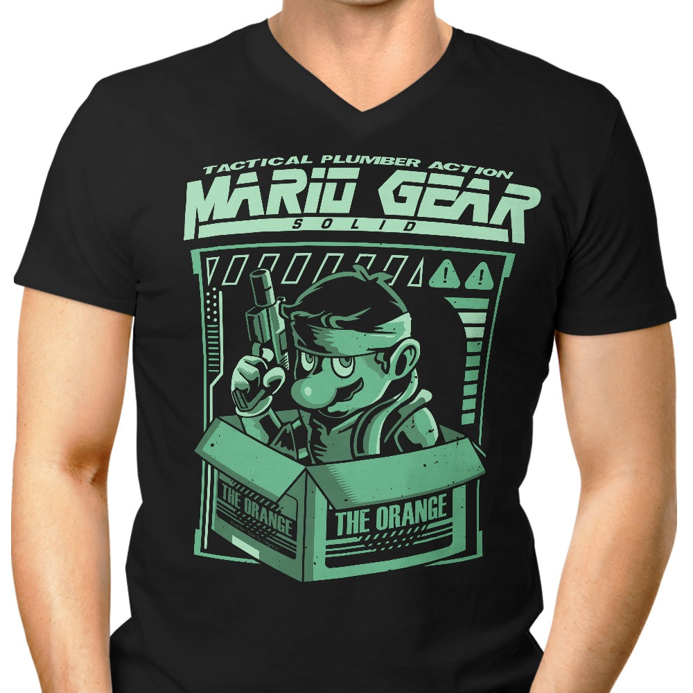 Solid Plumber Men's V-Neck - Adult & Kids T-Shirts, Sweatshirts & Hoodies apparel design preview 1