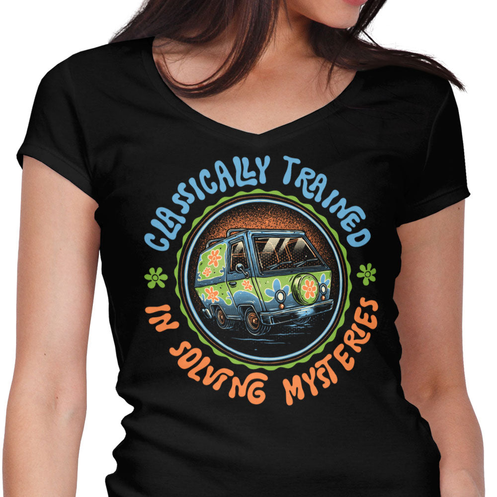 Solving Mysteries Women's V-Neck - Adult & Kids T-Shirts, Sweatshirts & Hoodies apparel design preview 1