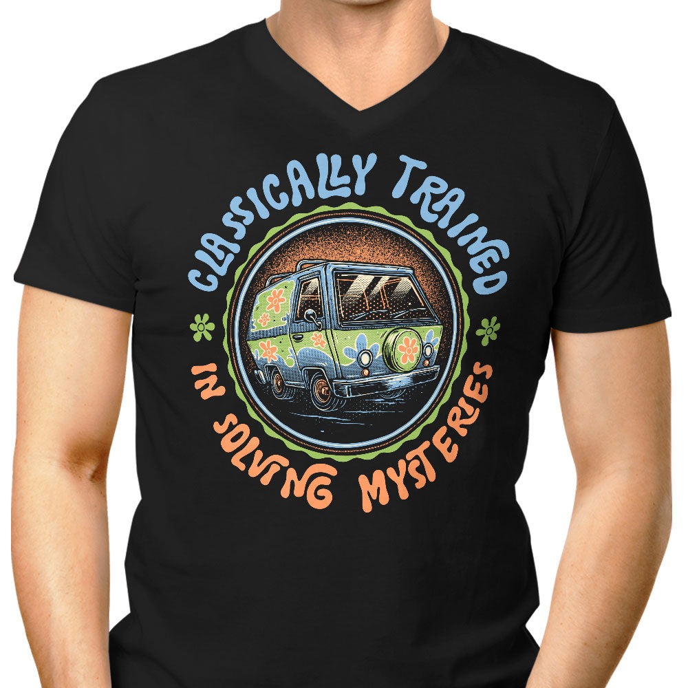 Solving Mysteries Men's V-Neck - Adult & Kids T-Shirts, Sweatshirts & Hoodies apparel design preview 1