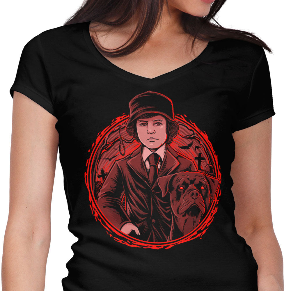 Son of Shadows Women's V-Neck - Adult & Kids T-Shirts, Sweatshirts & Hoodies apparel design preview 1