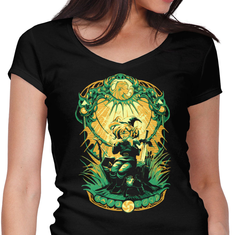 Song of Solitude Women's V-Neck - Adult & Kids T-Shirts, Sweatshirts & Hoodies apparel design preview 1