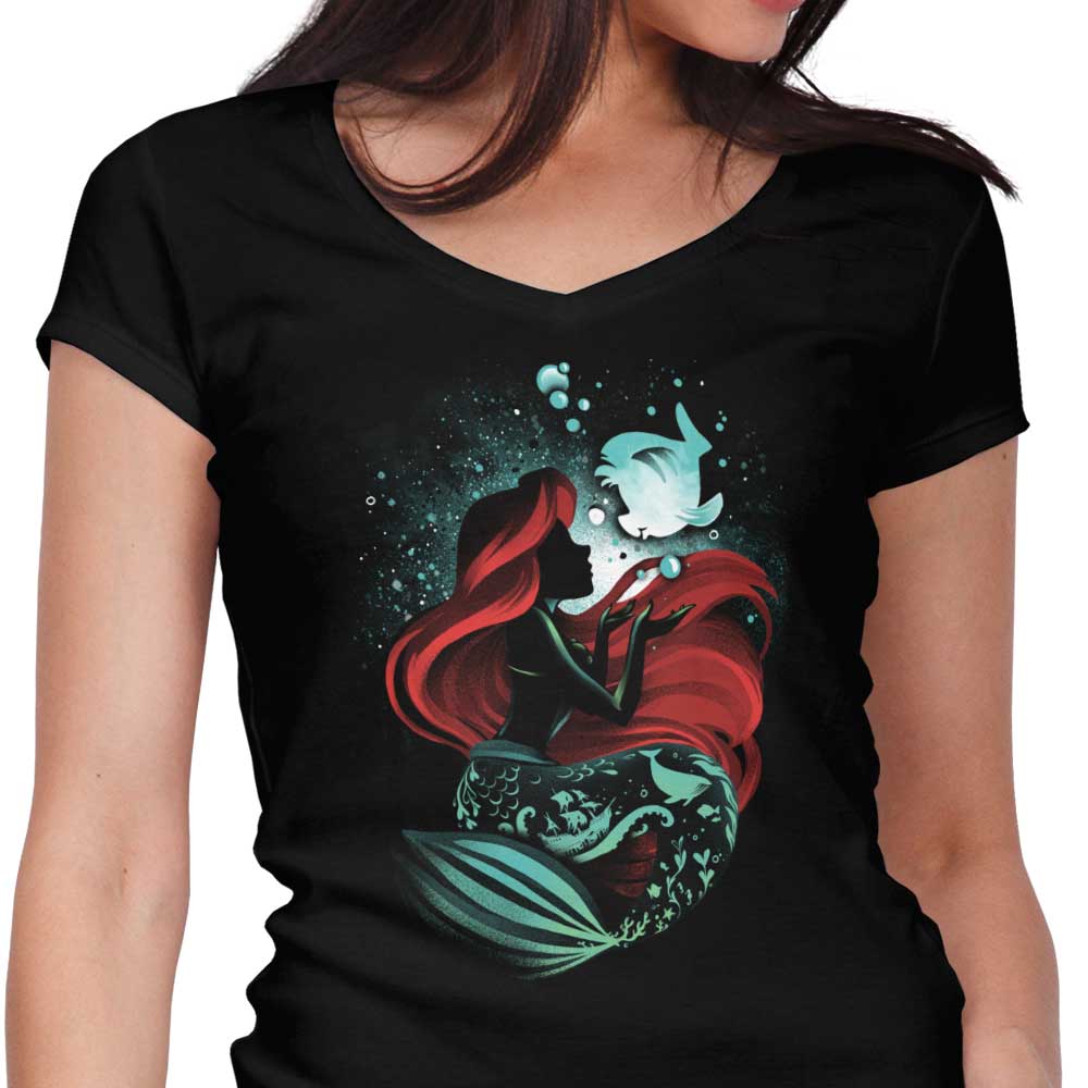Song of the Mermaid Women's V-Neck - Adult & Kids T-Shirts, Sweatshirts & Hoodies apparel design preview 1