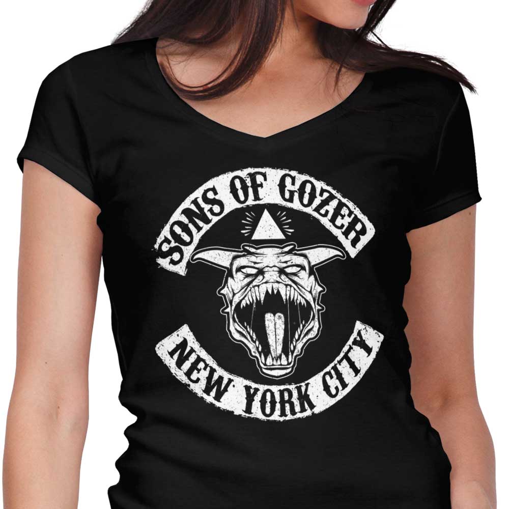 Sons of Gozer Women's V-Neck - Adult & Kids T-Shirts, Sweatshirts & Hoodies apparel design preview 1