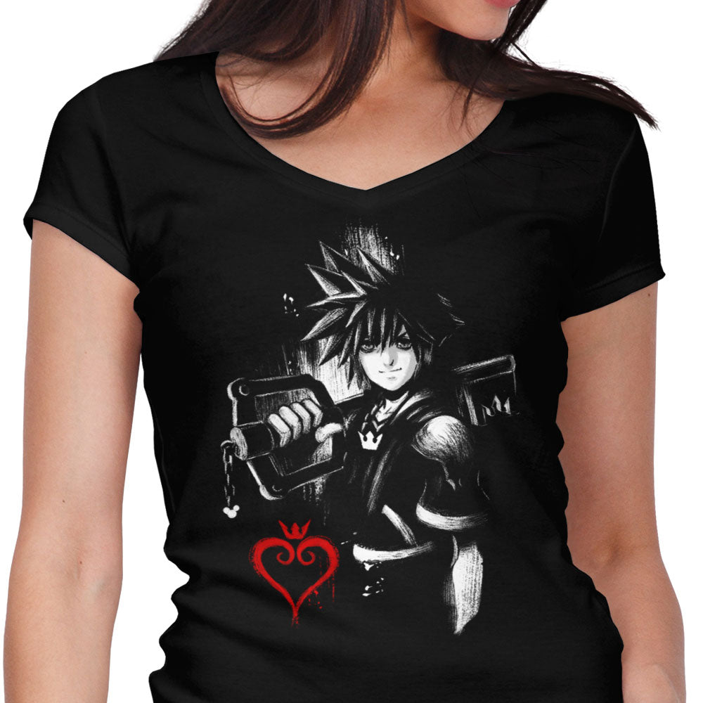 Sora Ink Women's V-Neck - Adult & Kids T-Shirts, Sweatshirts & Hoodies apparel design preview 1