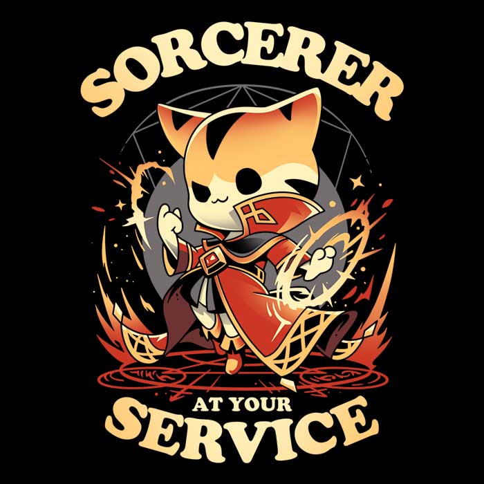 Sorcerer at Your Service Coasters - Adult & Kids T-Shirts, Sweatshirts & Hoodies apparel design preview 1