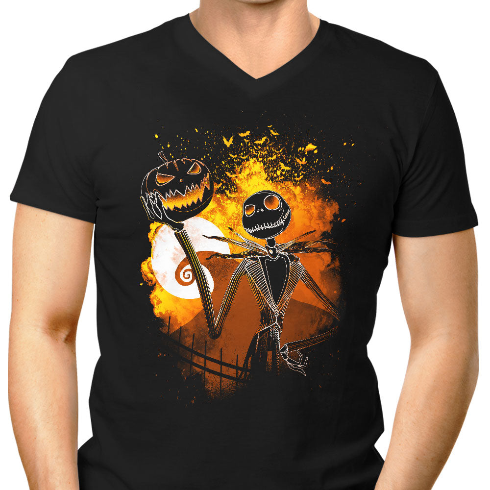 Soul of the Pumpkin King Men's V-Neck - Adult & Kids T-Shirts, Sweatshirts & Hoodies apparel design preview 1
