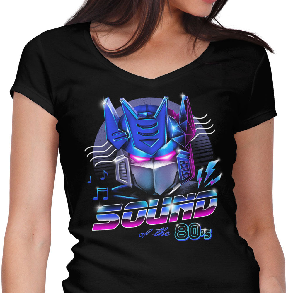 Sound of the 80's Women's V-Neck - Adult & Kids T-Shirts, Sweatshirts & Hoodies apparel design preview 1