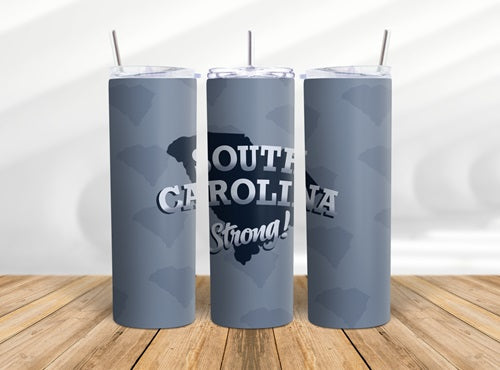 South Carolina Strong 20 oz Skinny Tumbler Cup With - Adult & Kids T-Shirts, Sweatshirts & Hoodies apparel design preview 1
