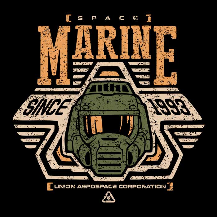 Space Marine - Adult & Kids T-Shirts, Sweatshirts & Hoodies apparel design preview 2