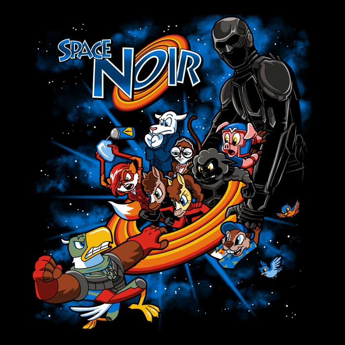 Space Noir Men's Apparel - Adult & Kids T-Shirts, Sweatshirts & Hoodies apparel design preview 2