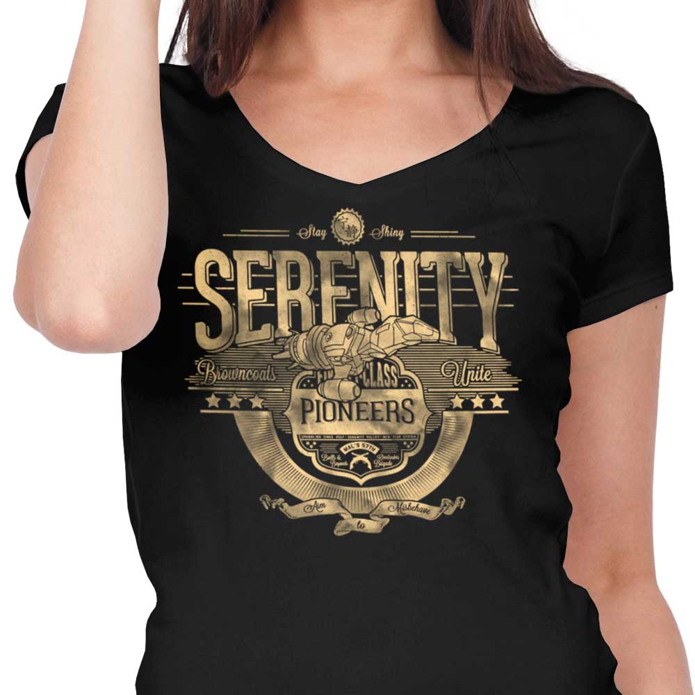 Space Pioneers Women's V-Neck - Adult & Kids T-Shirts, Sweatshirts & Hoodies apparel design preview 2