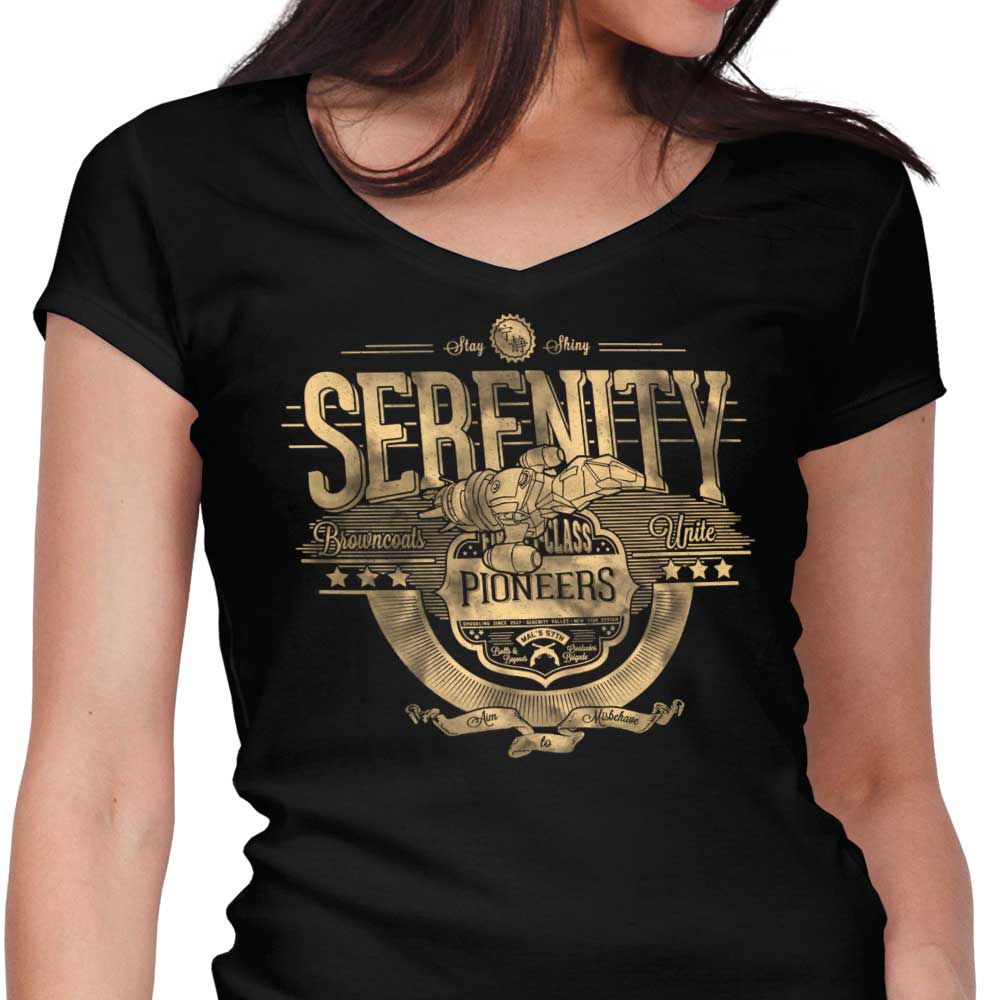 Space Pioneers Women's V-Neck - Adult & Kids T-Shirts, Sweatshirts & Hoodies apparel design preview 1