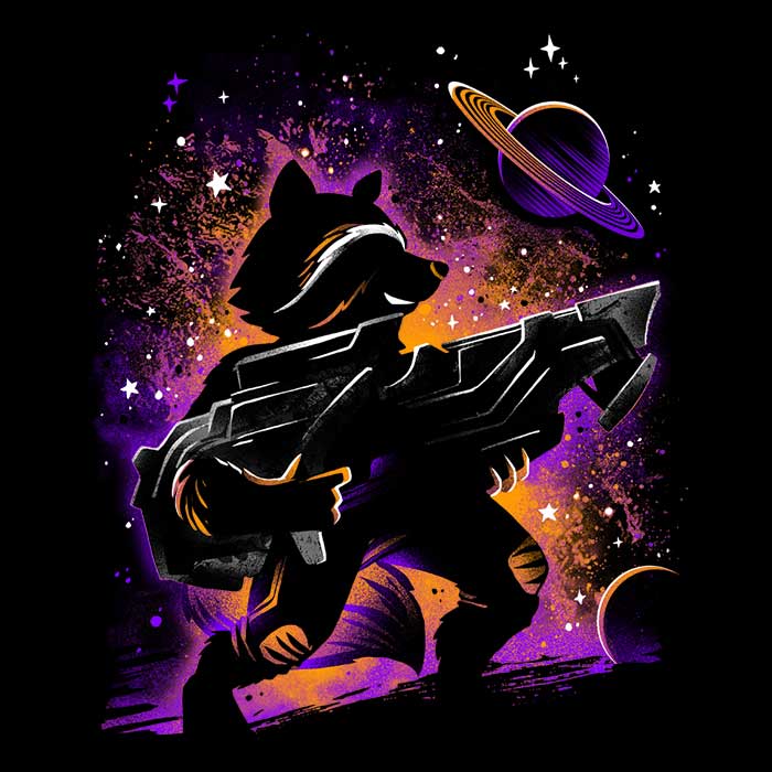 Space Raccoon Women's Apparel - Adult & Kids T-Shirts, Sweatshirts & Hoodies apparel design preview 2