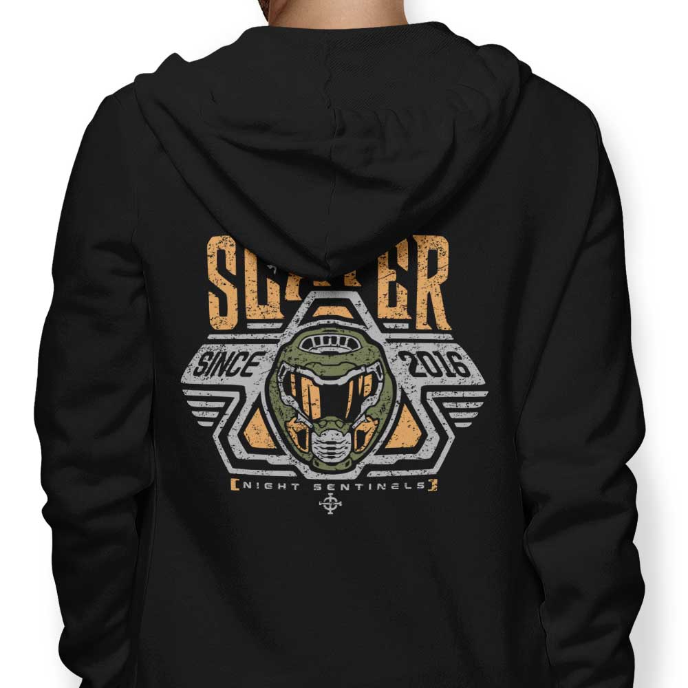 Space Slayer Marine - Adult & Kids T-Shirts, Sweatshirts & Hoodies apparel design preview 1