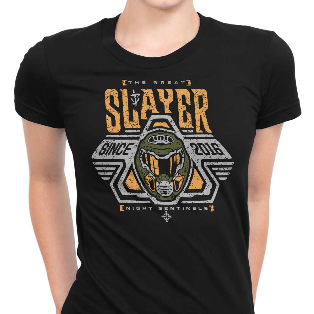 Space Slayer Marine Women's Apparel - Adult & Kids T-Shirts, Sweatshirts & Hoodies apparel design preview 1