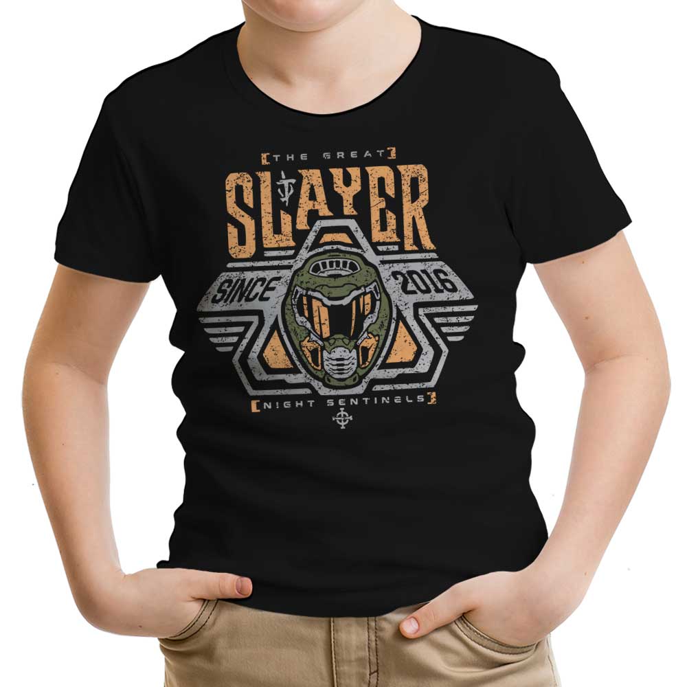 Space Slayer Marine Youth Apparel - Adult & Kids T-Shirts, Sweatshirts & Hoodies apparel design preview 1