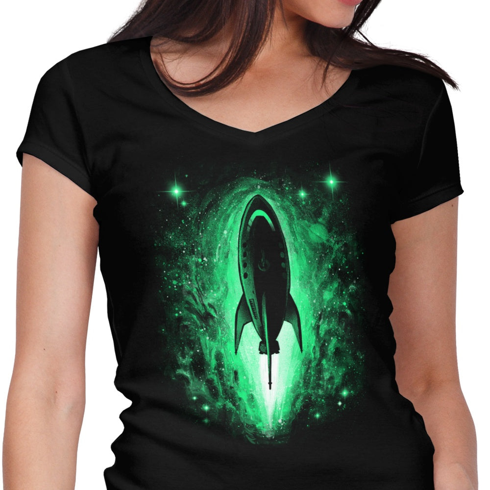 Spacecraft 3000 Women's V-Neck - Adult & Kids T-Shirts, Sweatshirts & Hoodies apparel design preview 1