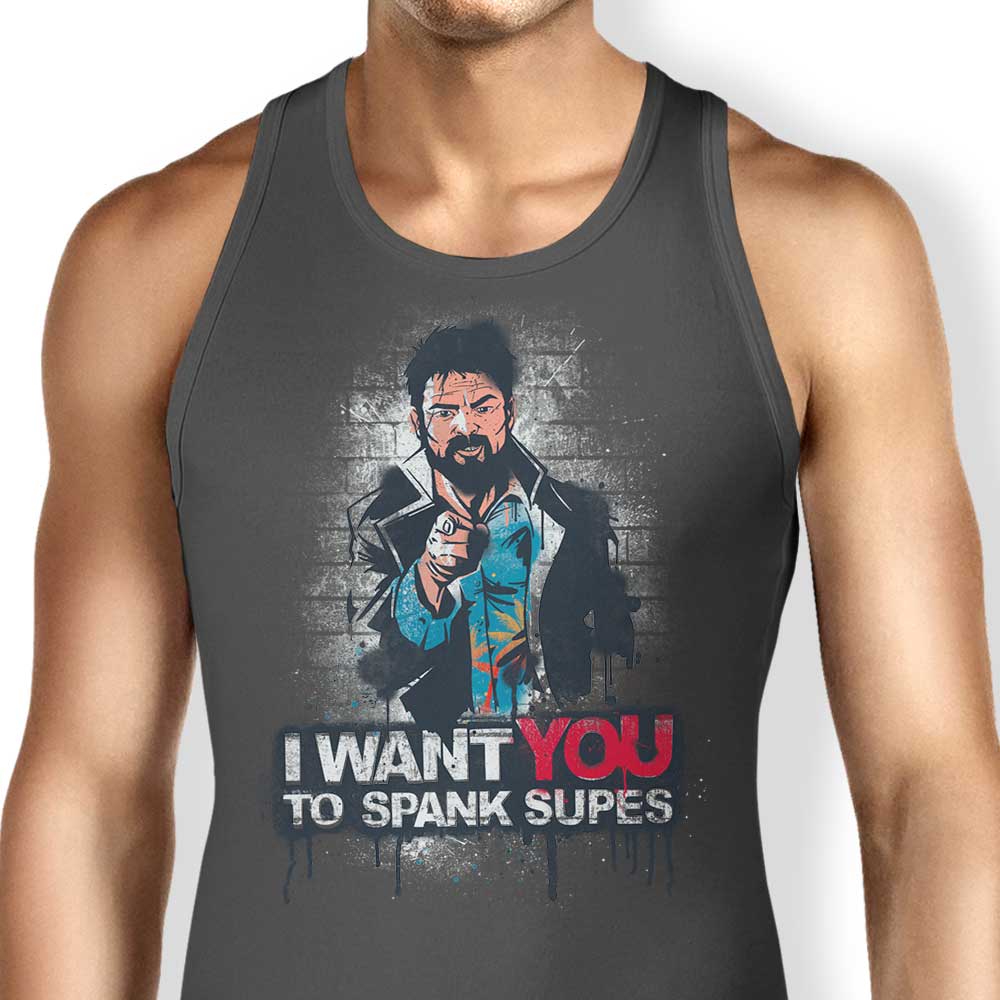 Spank Supes Tank Top - Adult & Kids T-Shirts, Sweatshirts & Hoodies apparel design preview 1
