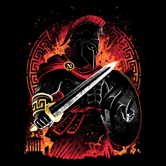 Spartan Fury Men's V-Neck - Adult & Kids T-Shirts, Sweatshirts & Hoodies apparel design preview 2