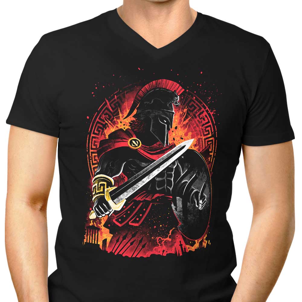 Spartan Fury Men's V-Neck - Adult & Kids T-Shirts, Sweatshirts & Hoodies apparel design preview 1