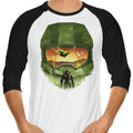 Spartan Silhouette 3/4 Sleeve Raglan - Adult & Kids T-Shirts, Sweatshirts & Hoodies apparel design preview 1
