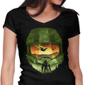 Spartan Silhouette Women's V-Neck - Adult & Kids T-Shirts, Sweatshirts & Hoodies apparel design preview 1