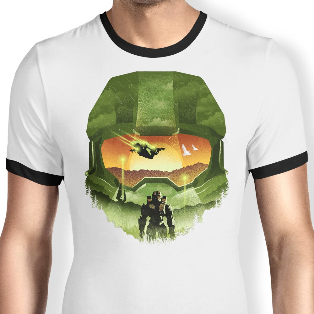Spartan Silhouette Ringer - Adult & Kids T-Shirts, Sweatshirts & Hoodies apparel design preview 1