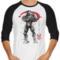 Spartan Sumi-e 3/4 Sleeve Raglan - Adult & Kids T-Shirts, Sweatshirts & Hoodies apparel design preview 1