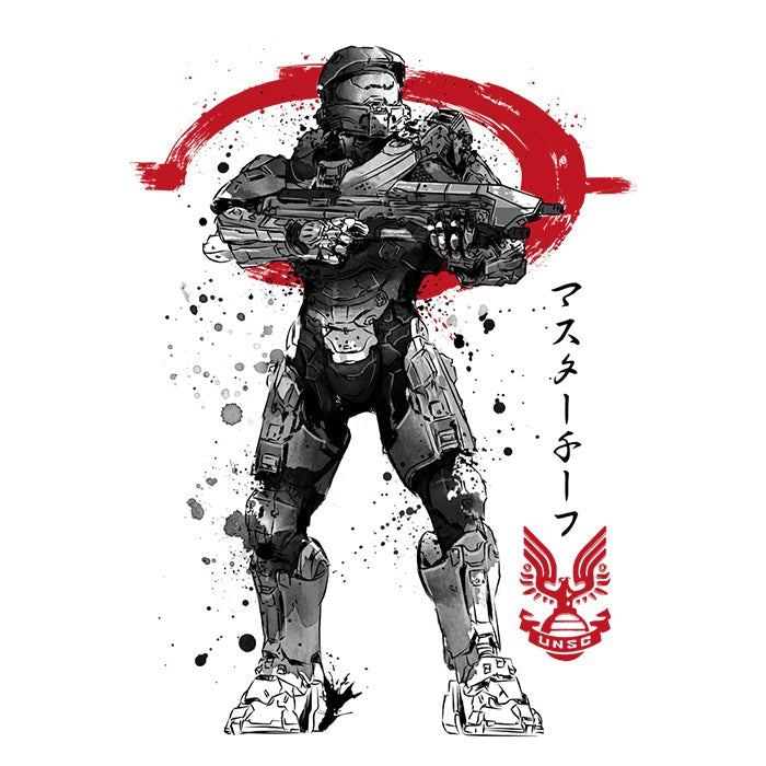 Spartan Sumi-e Ringer - Adult & Kids T-Shirts, Sweatshirts & Hoodies apparel design preview 2