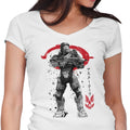 Spartan Sumi-e Women's V-Neck - Adult & Kids T-Shirts, Sweatshirts & Hoodies apparel design preview 1