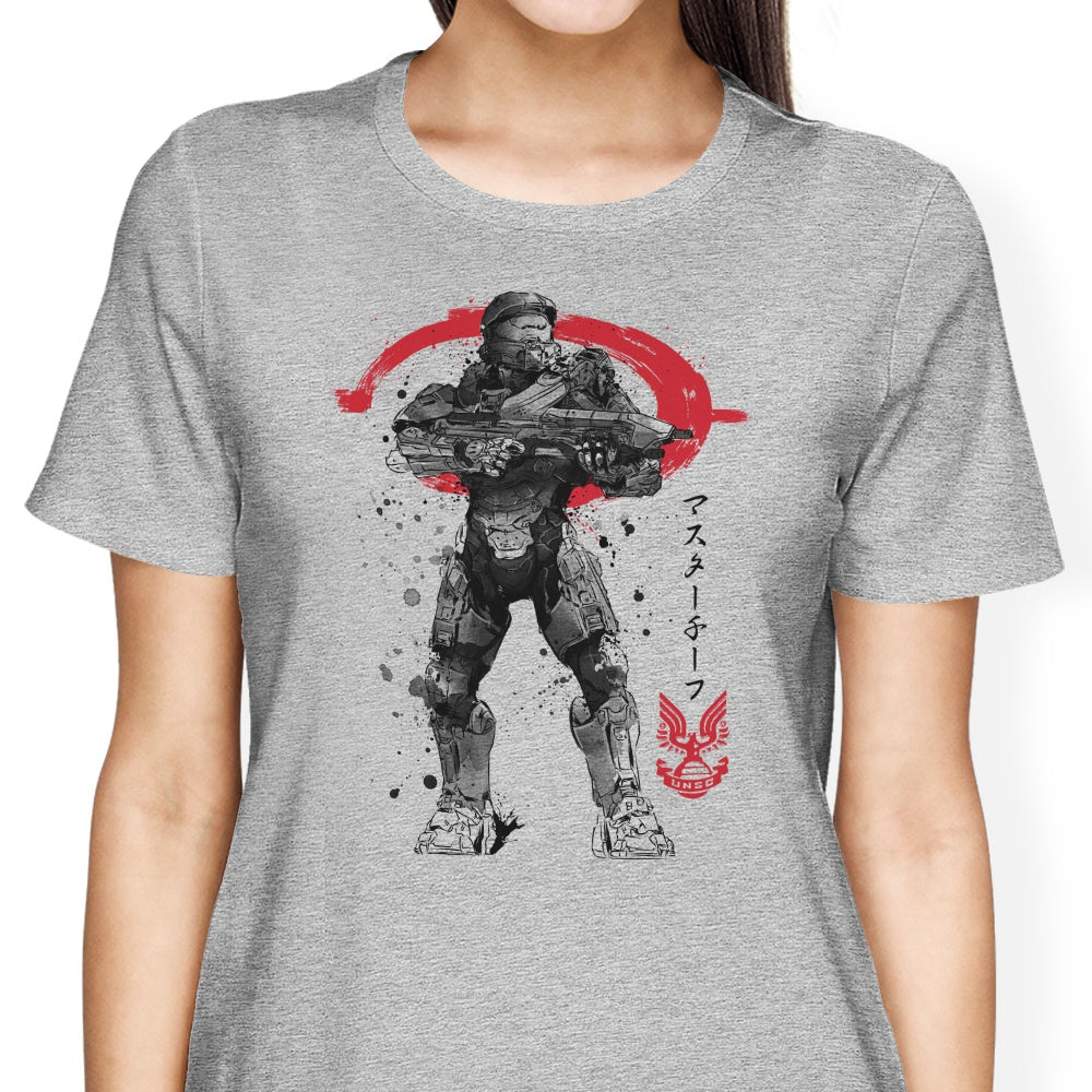 Spartan Sumi-e Women's Apparel - Adult & Kids T-Shirts, Sweatshirts & Hoodies apparel design preview 2