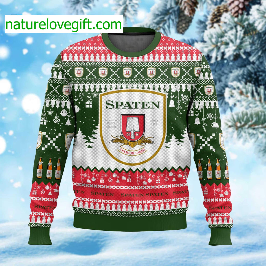 Spaten German Beer Ugly Christmas Sweater product image