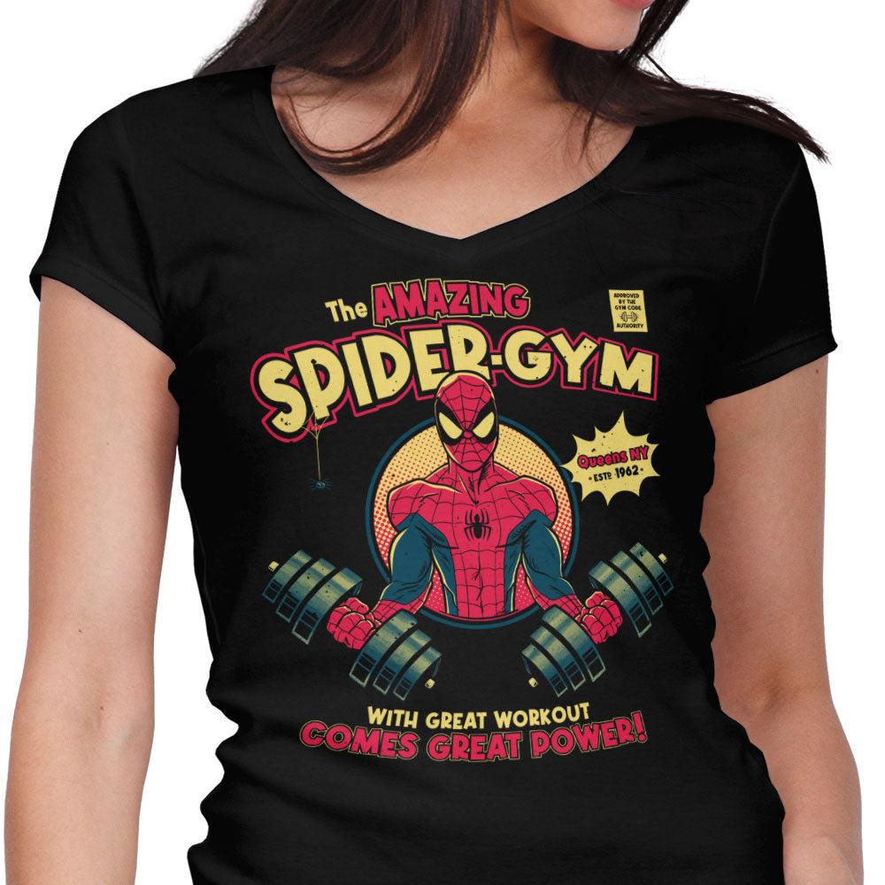 Spider Gym Women's V-Neck - Adult & Kids T-Shirts, Sweatshirts & Hoodies apparel design preview 1