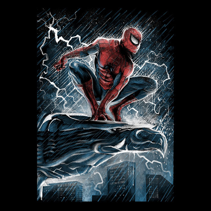 Spider Over the City - Adult & Kids T-Shirts, Sweatshirts & Hoodies apparel design preview 2
