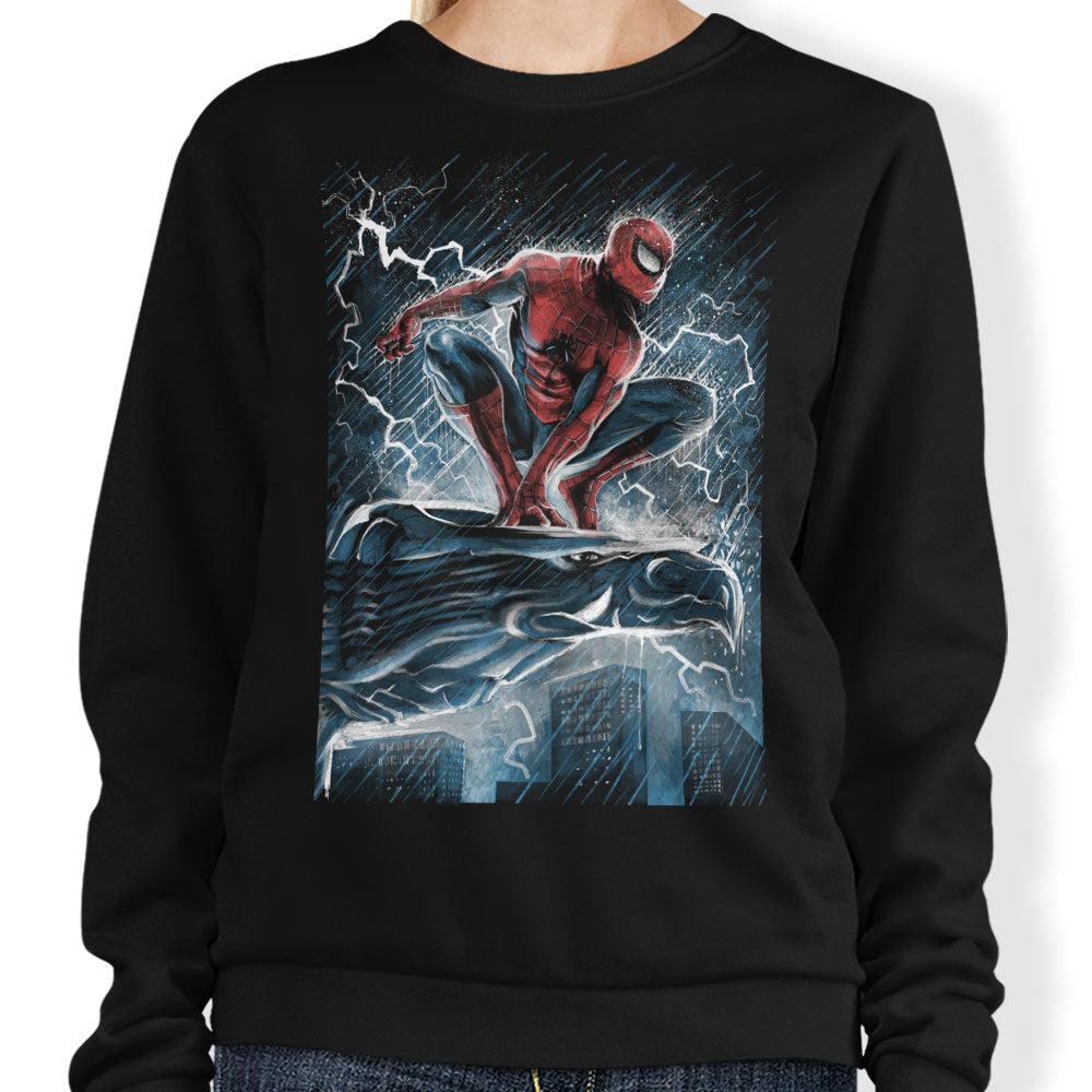 Spider Over the City - Adult & Kids T-Shirts, Sweatshirts & Hoodies apparel design preview 1