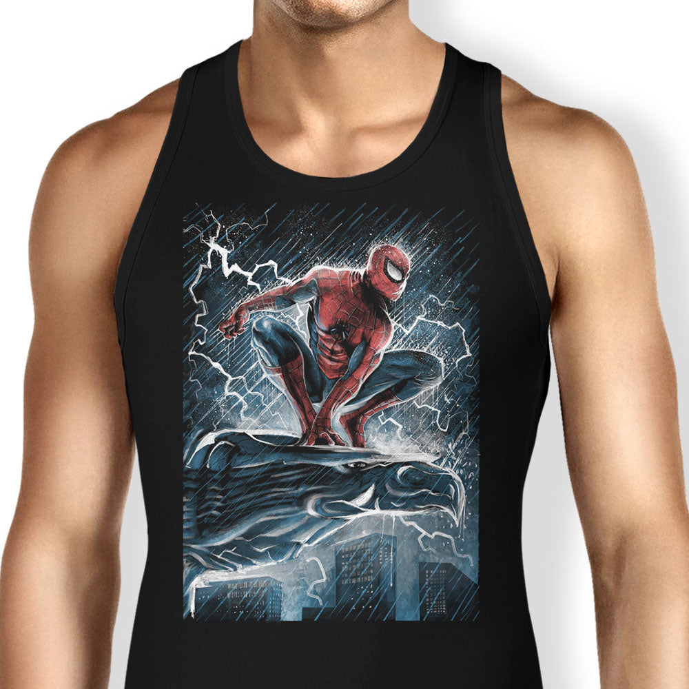 Spider Over the City Tank Top - Adult & Kids T-Shirts, Sweatshirts & Hoodies apparel design preview 1