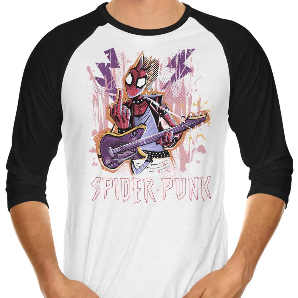Spider Punk 3/4 Sleeve Raglan - Adult & Kids T-Shirts, Sweatshirts & Hoodies apparel design preview 1