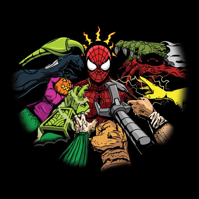 Spider Yaga Men's V-Neck - Adult & Kids T-Shirts, Sweatshirts & Hoodies apparel design preview 2