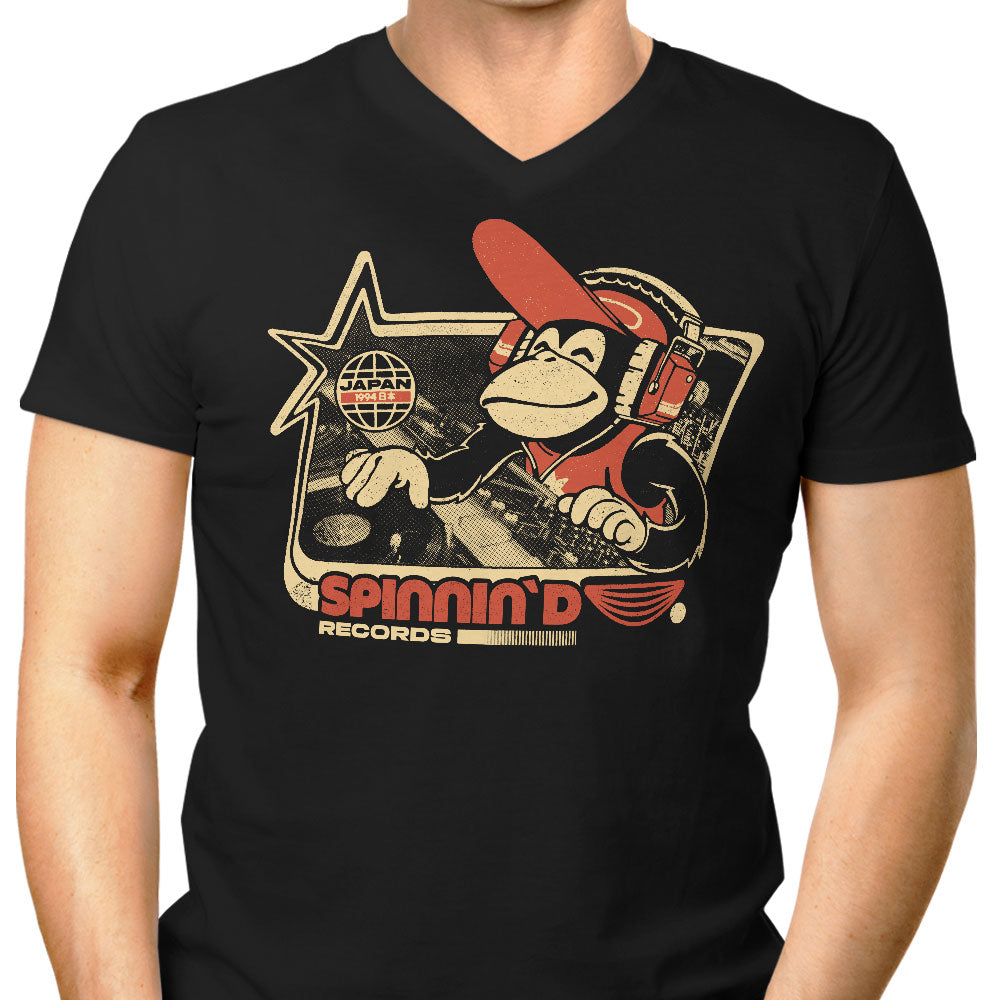 Spinnin' D Men's V-Neck - Adult & Kids T-Shirts, Sweatshirts & Hoodies apparel design preview 1