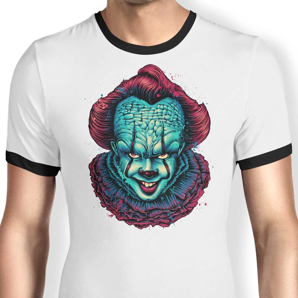 Splash of Terror Ringer - Adult & Kids T-Shirts, Sweatshirts & Hoodies apparel design preview 1