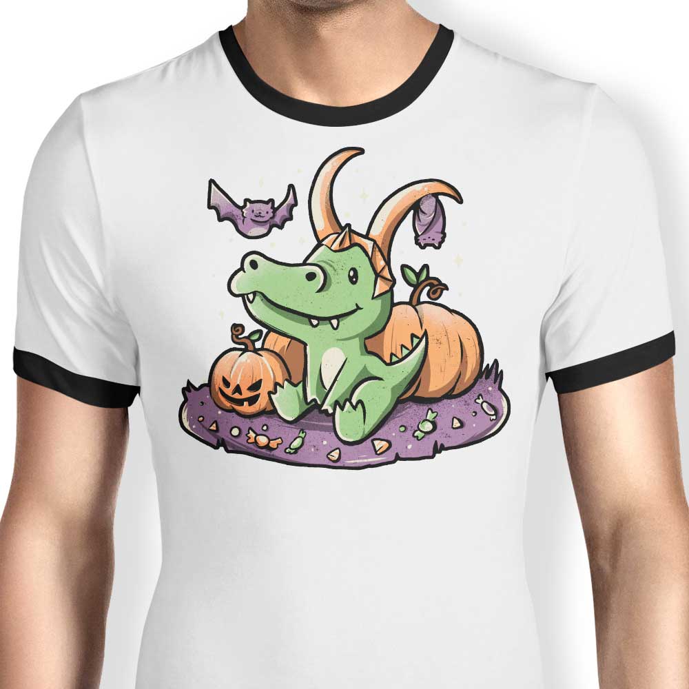 Spooky Alligator Ringer - Adult & Kids T-Shirts, Sweatshirts & Hoodies apparel design preview 1