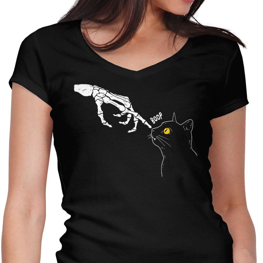 Spooky Boop Women's V-Neck - Adult & Kids T-Shirts, Sweatshirts & Hoodies apparel design preview 1