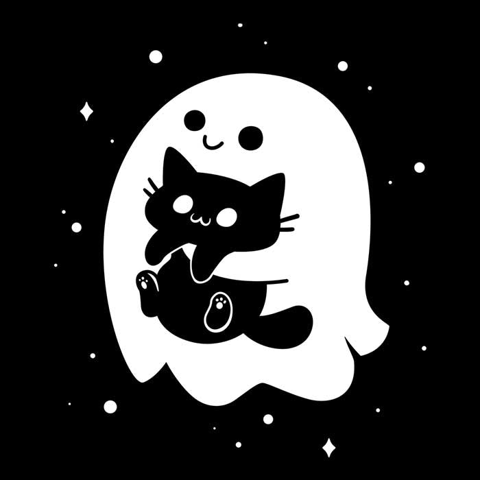 Spooky Cat Snatcher Men's V-Neck - Adult & Kids T-Shirts, Sweatshirts & Hoodies apparel design preview 2