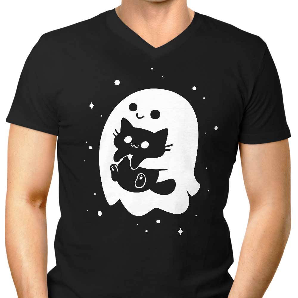 Spooky Cat Snatcher Men's V-Neck - Adult & Kids T-Shirts, Sweatshirts & Hoodies apparel design preview 1