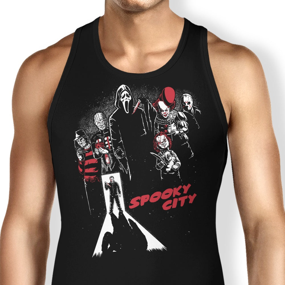 Spooky City Tank Top - Adult & Kids T-Shirts, Sweatshirts & Hoodies apparel design preview 1