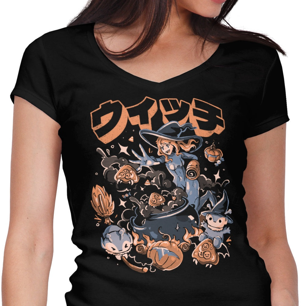 Spooky Hunter Women's V-Neck - Adult & Kids T-Shirts, Sweatshirts & Hoodies apparel design preview 1