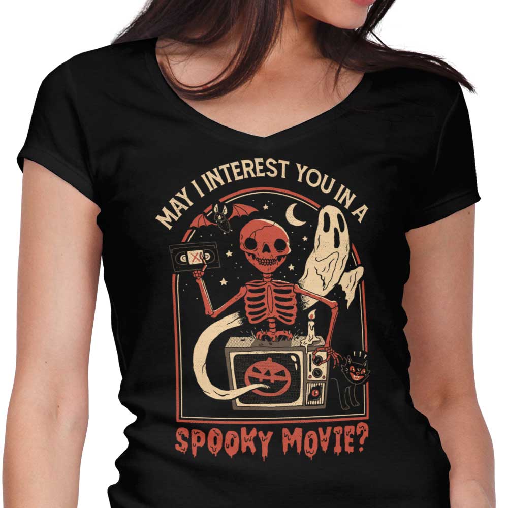 Spooky Movie Women's V-Neck - Adult & Kids T-Shirts, Sweatshirts & Hoodies apparel design preview 1
