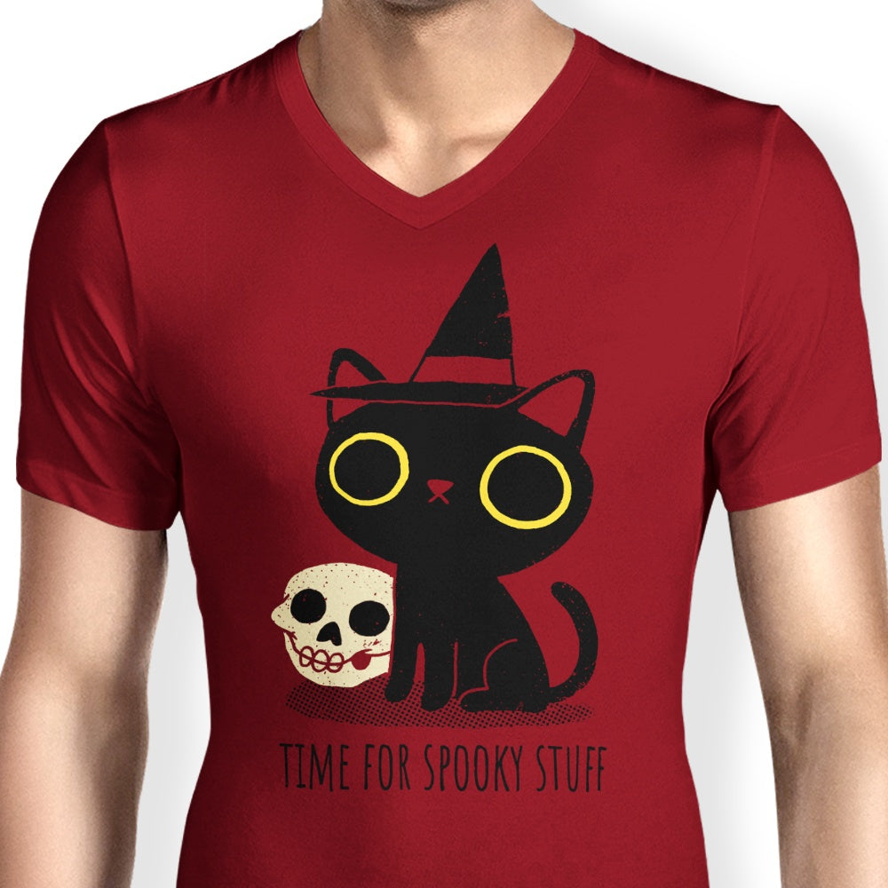 Spooky Time Men's V-Neck - Adult & Kids T-Shirts, Sweatshirts & Hoodies apparel design preview 2