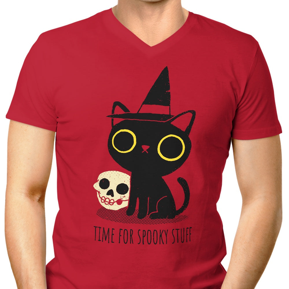 Spooky Time Men's V-Neck - Adult & Kids T-Shirts, Sweatshirts & Hoodies apparel design preview 1