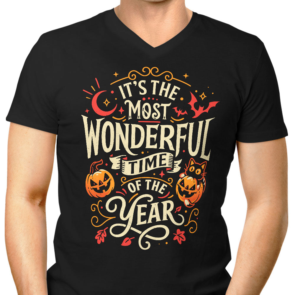 Spooky Wonderful Men's V-Neck - Adult & Kids T-Shirts, Sweatshirts & Hoodies apparel design preview 1
